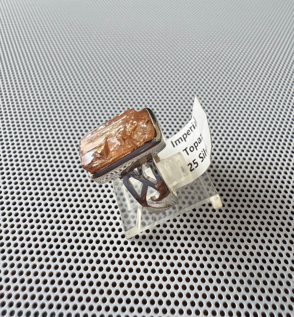 Imperial Topaz .925 Silver Ring Size 6