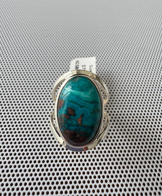 Chrysocolla .925 Silver Ring Size 7