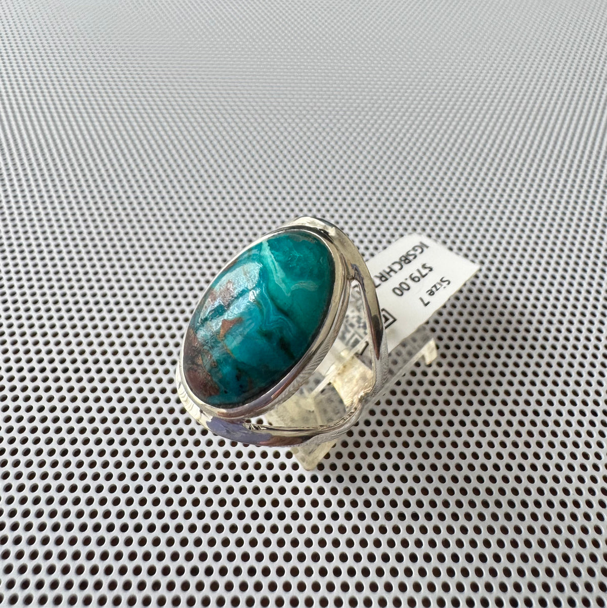 Chrysocolla .925 Silver Ring Size 7