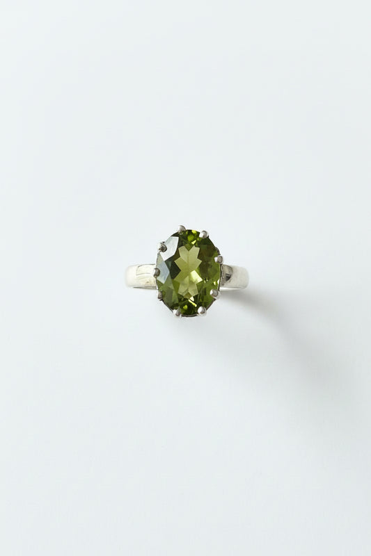 Peridot .925 Silver Ring Size 5