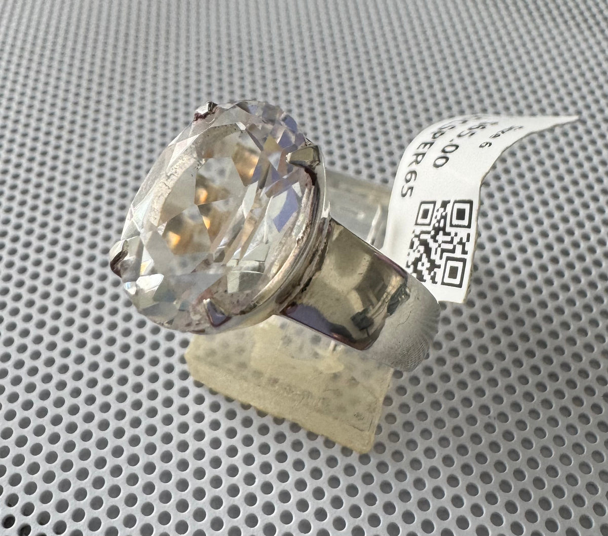 Clear Quartz .925 Silver Ring Size 6
