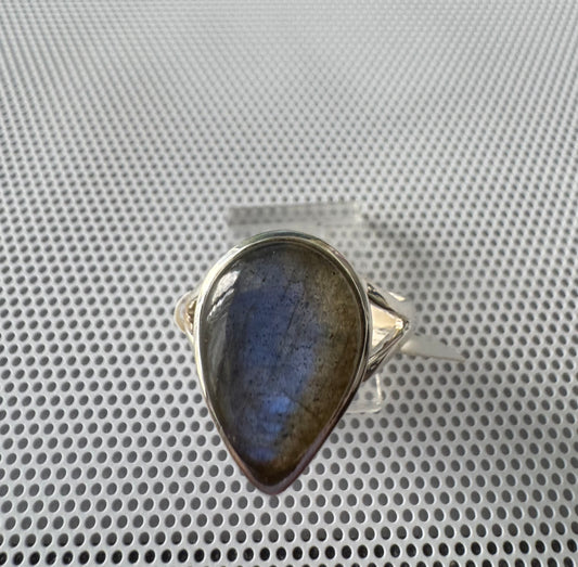 Labradorite .925 Silver Ring Size 9
