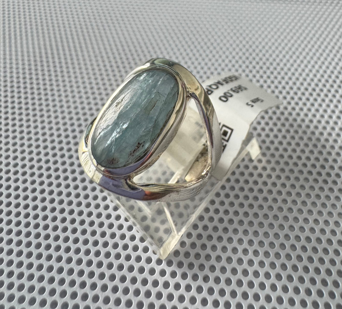 Aquamarine .925 Silver Ring Size 5