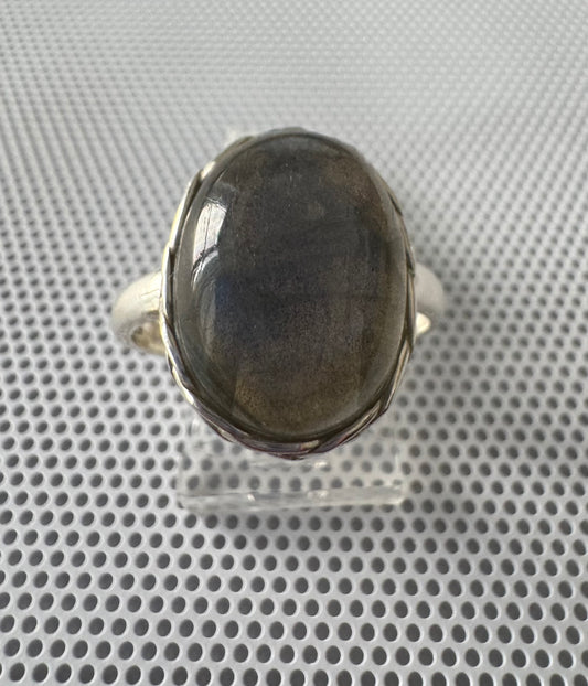 Labradorite .925 Silver Ring Size 9