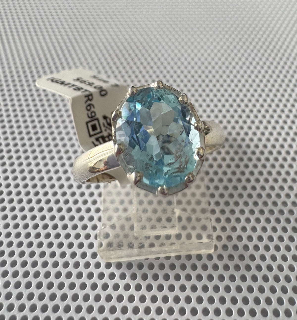 Blue Topaz .925 Silver Ring Size 7