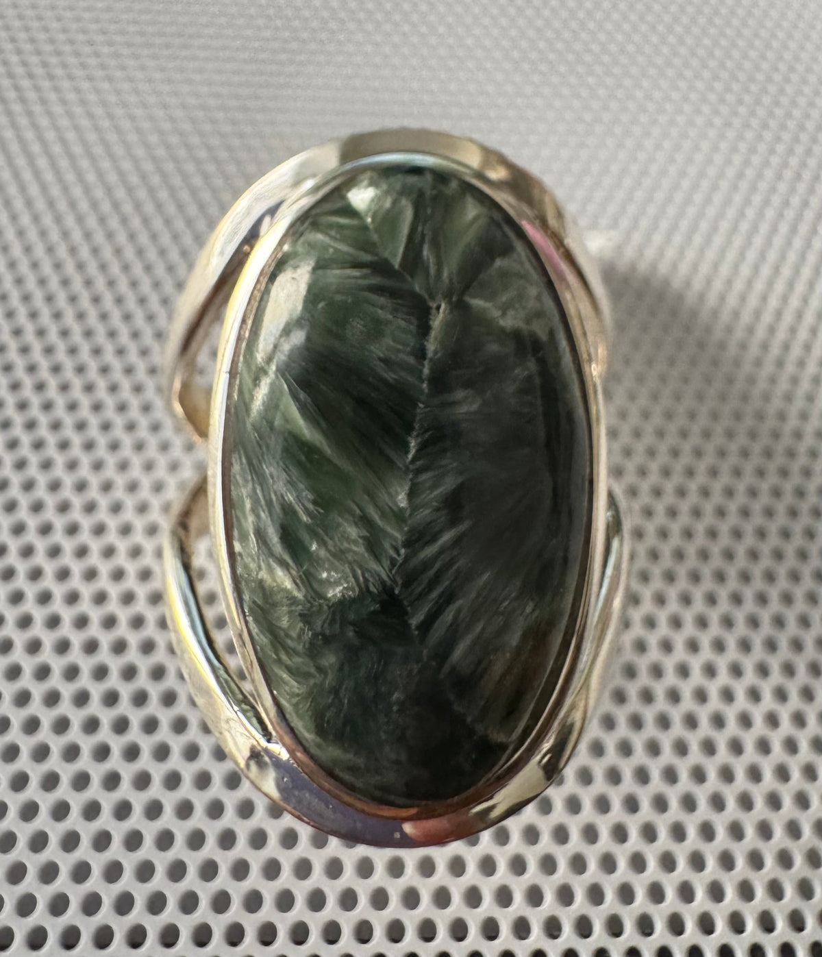 Seraphinite .925 Silver Ring Size 9