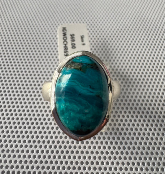 Chrysocolla .925 Silver Ring Size 9