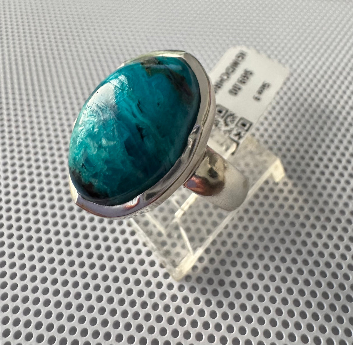 Chrysocolla .925 Silver Ring Size 9