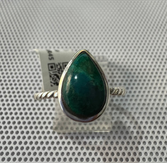 Malachite .925 Silver Ring Size 9.5