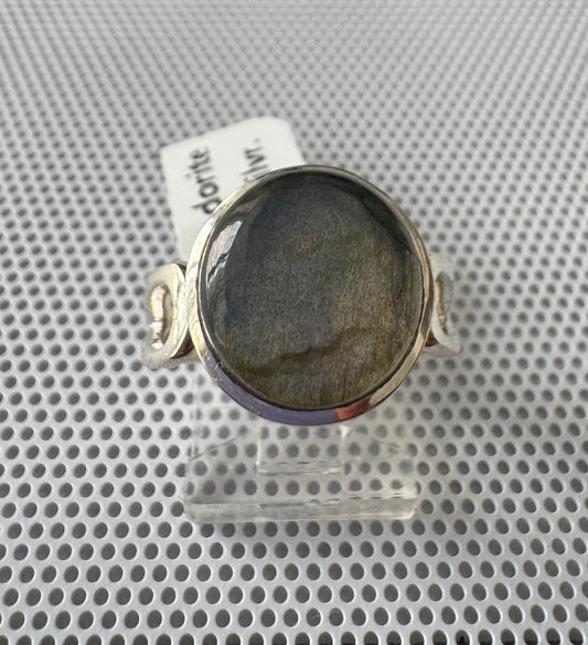 Labradorite .925 Silver Ring Size 8