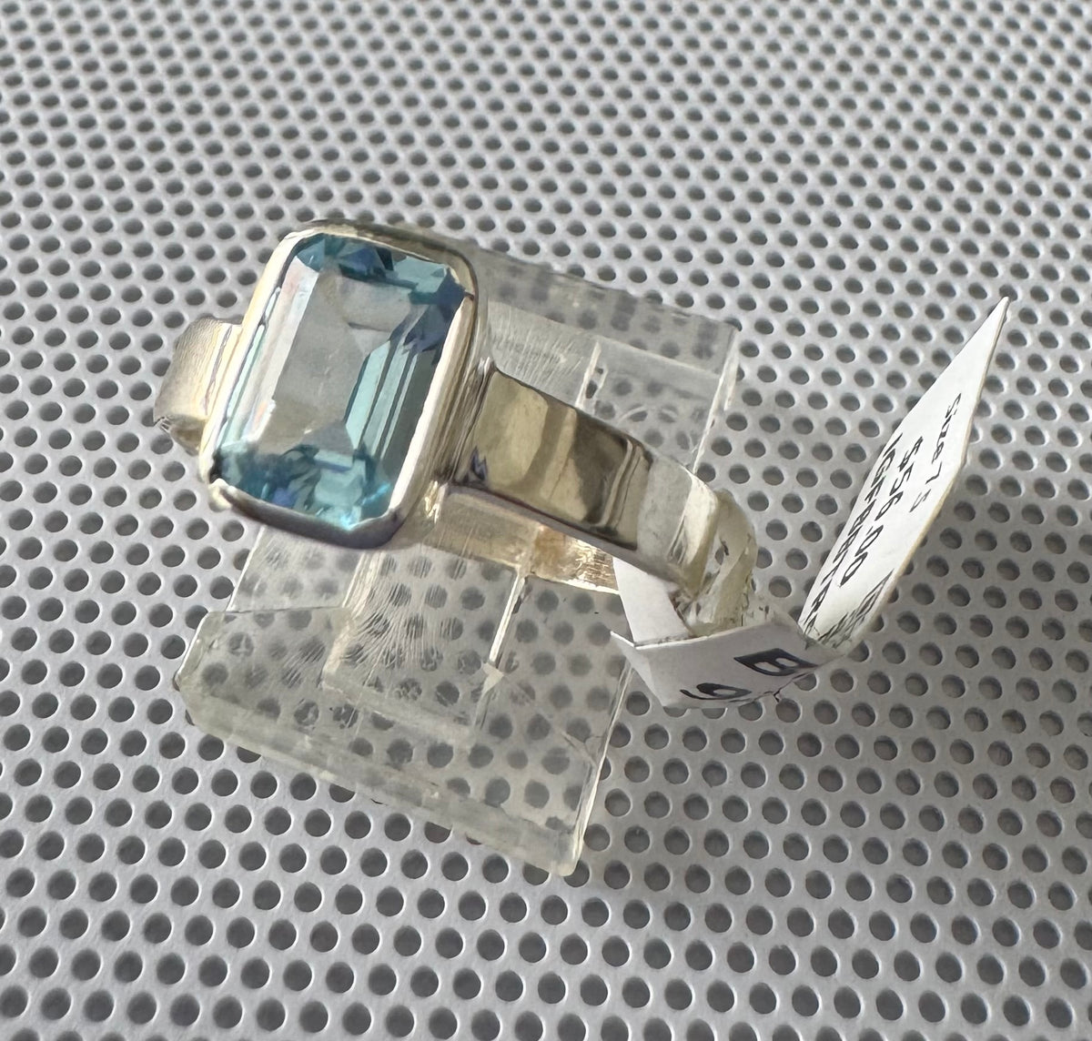 Blue Topaz .925 Silver Ring Size 7.5