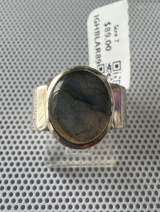 Labradorite .925 Silver Ring Size 7