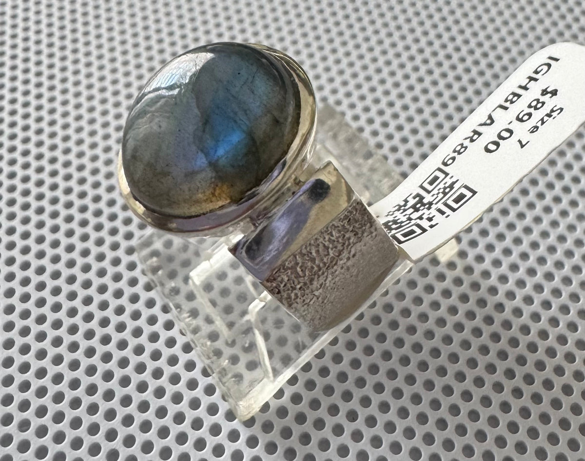 Labradorite .925 Silver Ring Size 7