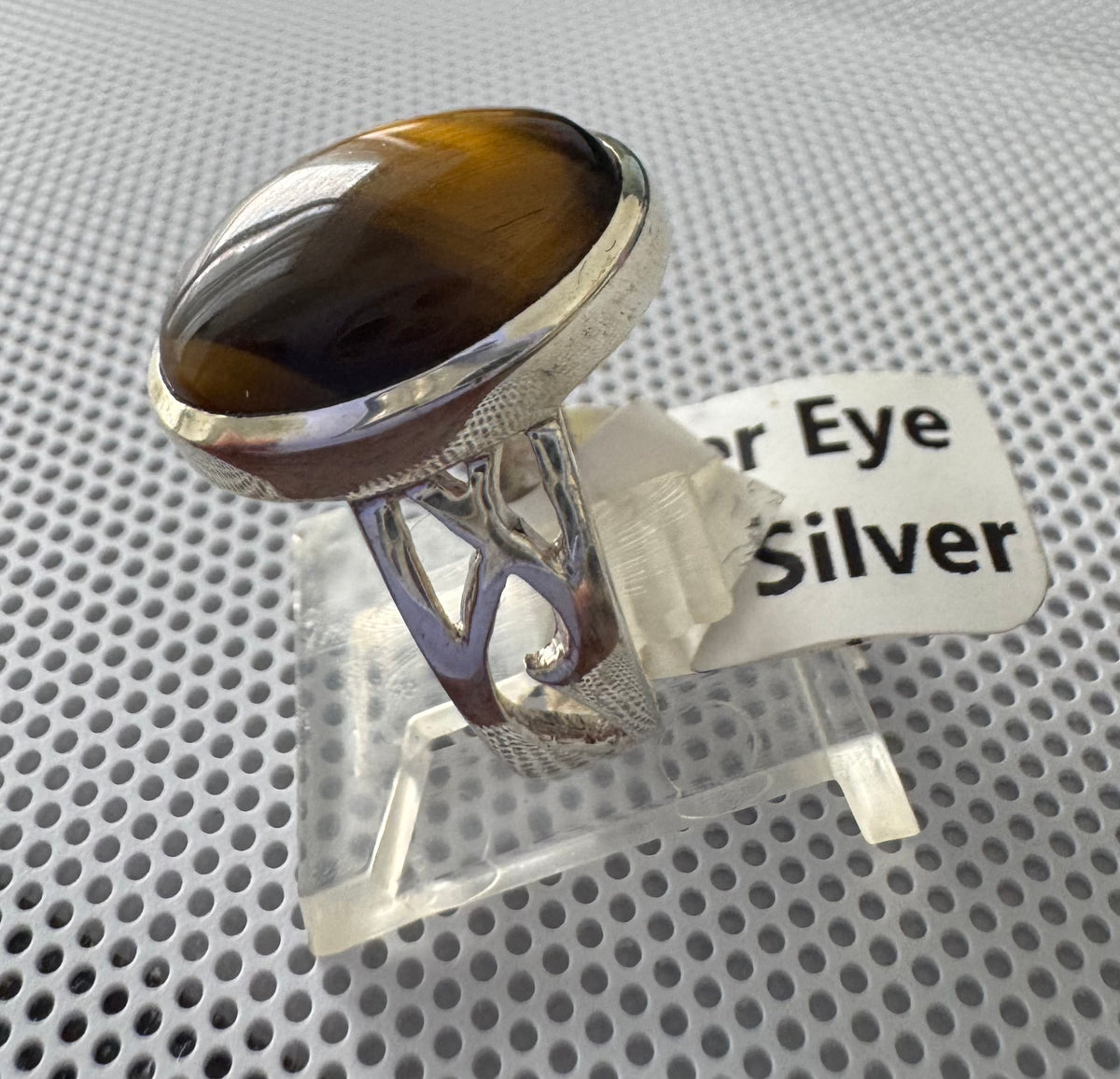 Tiger Eye .925 Silver Ring Size 7