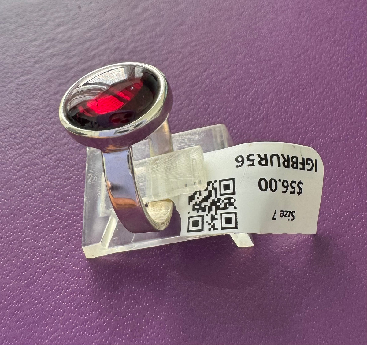 Ruby .925 Silver Ring Size 7