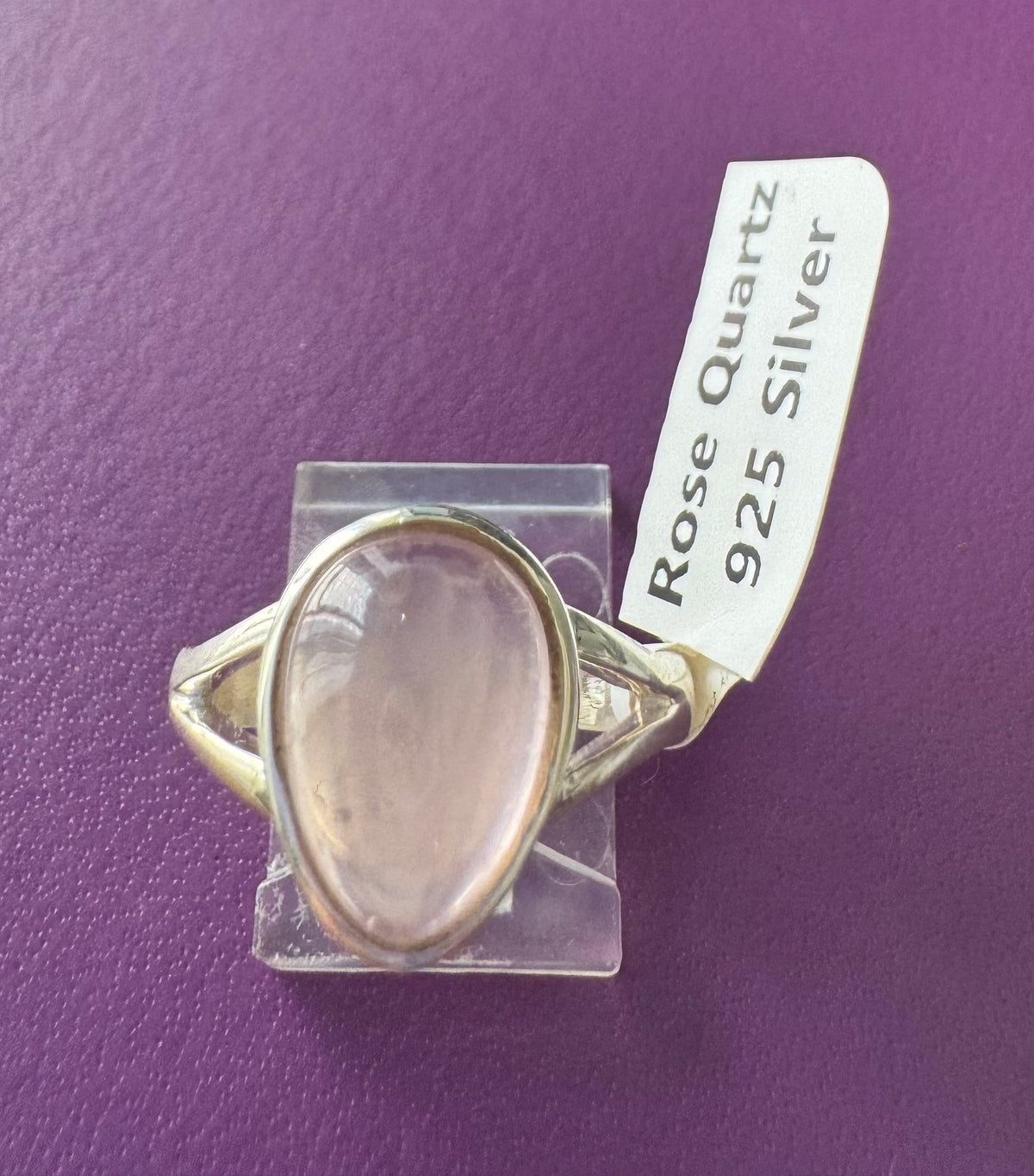 Rose Quartz .925 Silver Ring Size 7