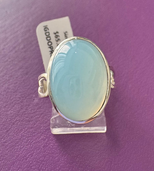 Opalite .925 Silver Ring Size 8