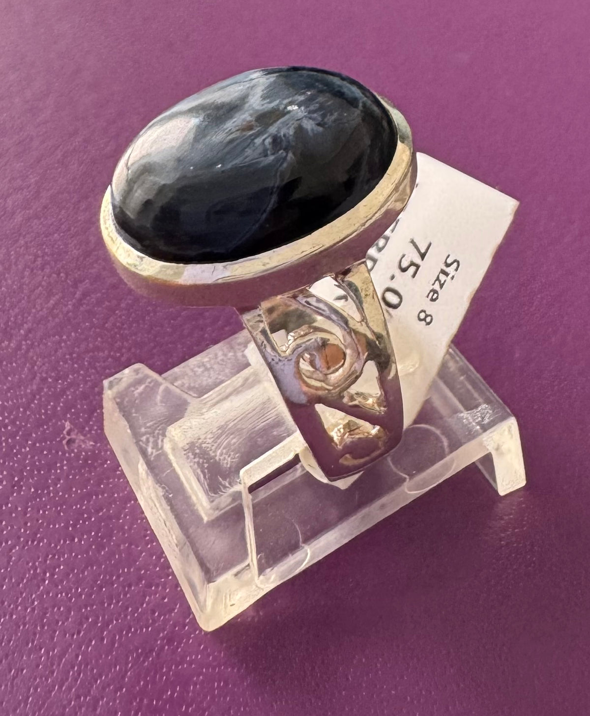 Pietersite .925 Silver Ring Size 8