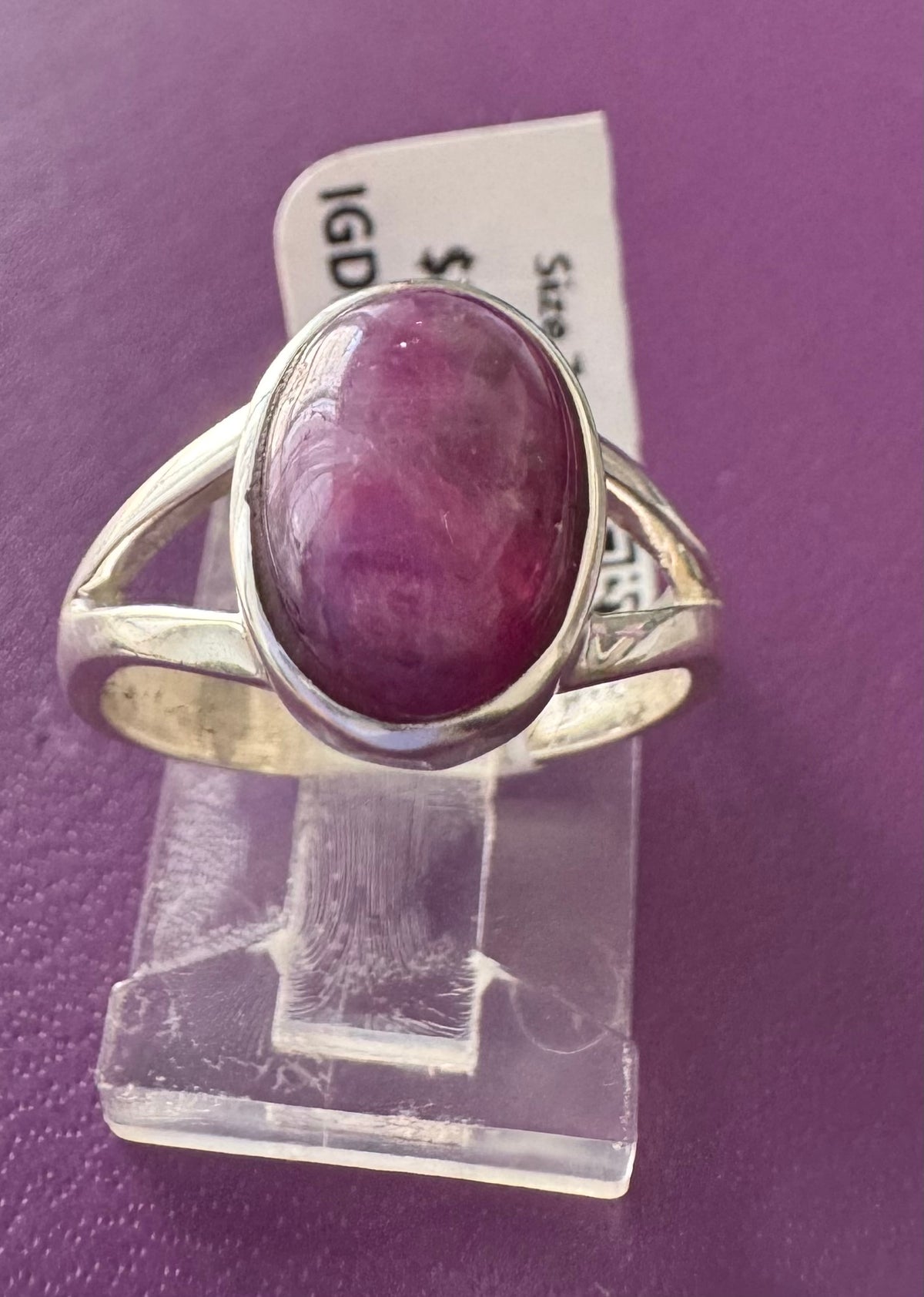 Ruby .925 Silver Ring Size 7