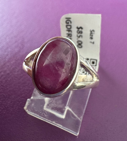 Ruby .925 Silver Ring Size 7