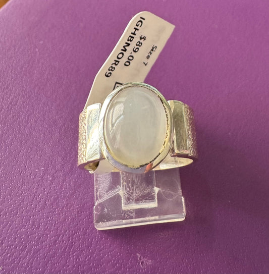 Moonstone .925 Silver Ring Size 7