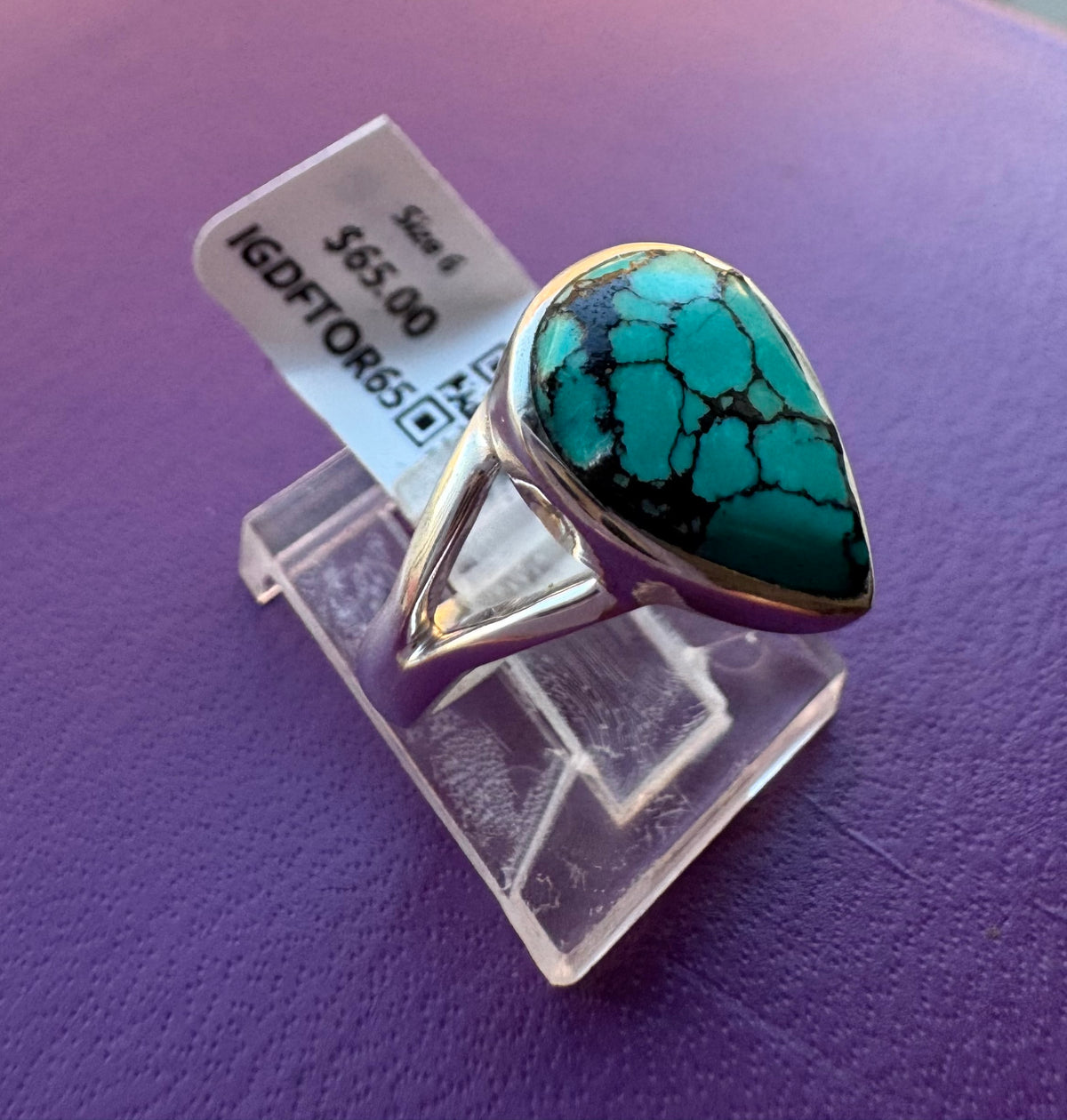 Turquoise .925 Silver Ring Size 6