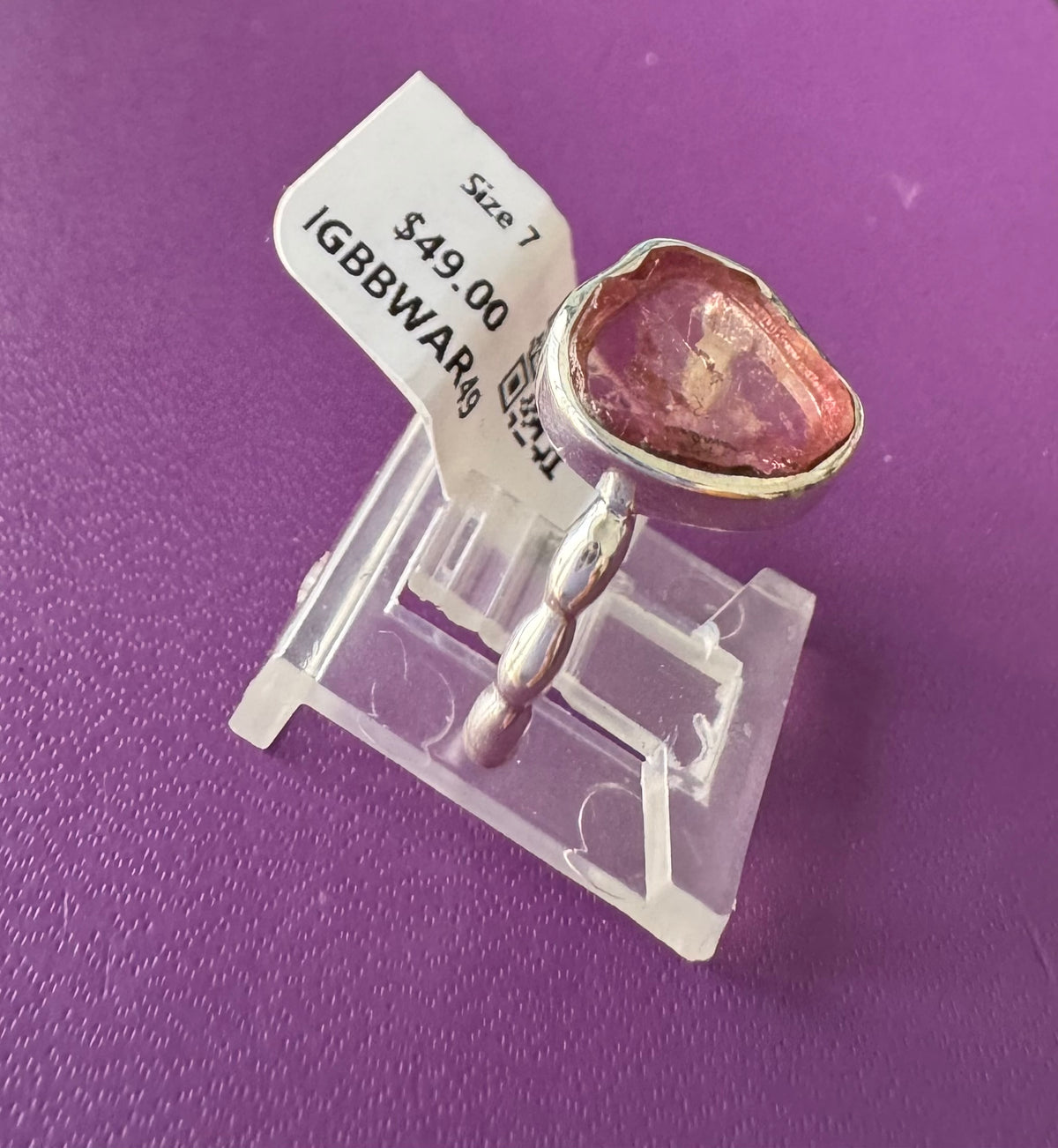 Watermelon .925 Silver Ring Size 7