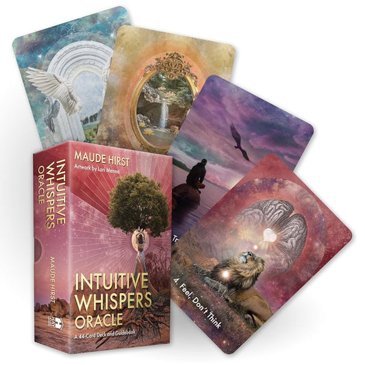 Intuitive Whispers Oracle by Maude Hirst – a calming deck for self-reflection, inner wisdom, and mindful connection.

