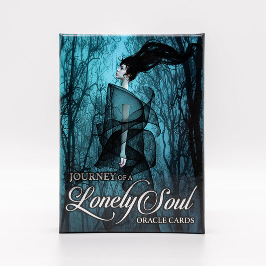 Journey of a Lonely Soul Oracle Cards by Anna Majaborda – A 32-card deck featuring gothic surrealist illustrations and poetic guidance, designed to accompany your inner journey and uncover deep truths about yourself.
