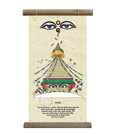 Boudhanath Stupa Lokta Paper Wall hanging