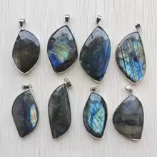 Labradorite Irregular Polished Cab Plated Pendant