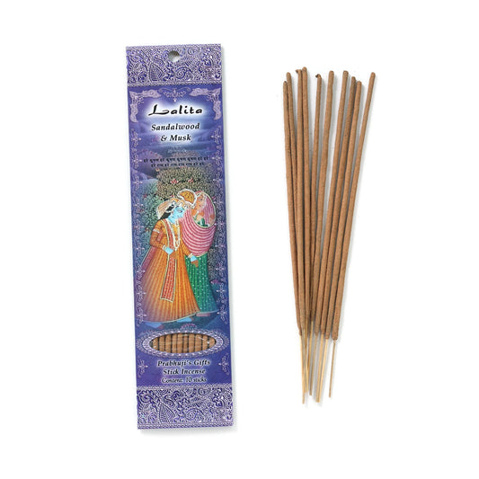 Lalita Sandalwood & Musk Prabhuji's Gifts Stick Incense 10 Sticks