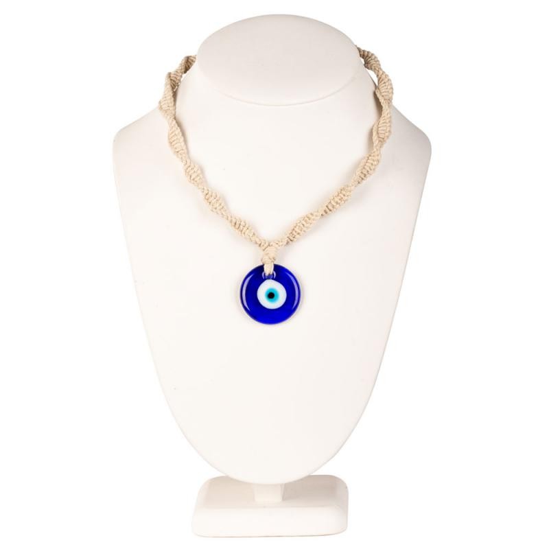 Evil Eye Hemp Adjustable Necklace