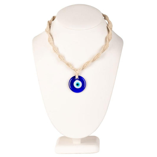 Evil Eye Hemp Adjustable Necklace