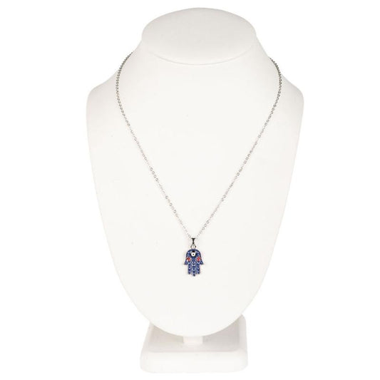 Hamsa Hand Colored Evil Eye Adjustable Chain necklace