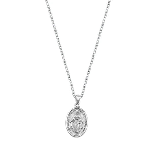 Virgin Mary .925 Sterling Silver Necklace