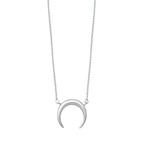 Crescent Moon .925 Sterling Silver Necklace