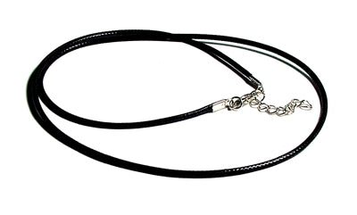 21" Black Cord Necklace with Clasp for Pendants