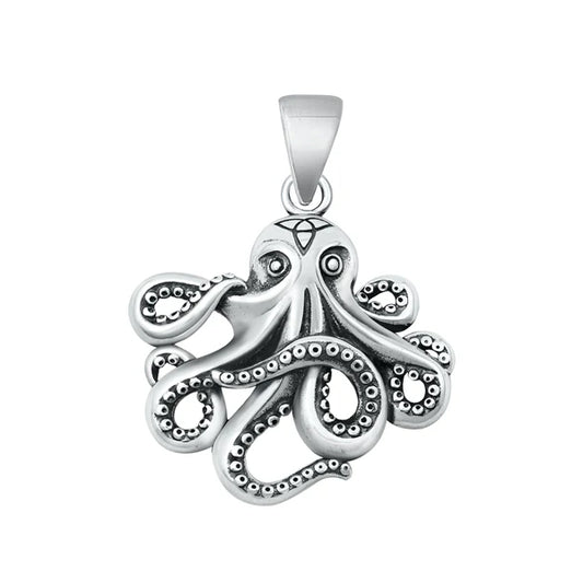 Octopus .925 Sterling Silver Pendant