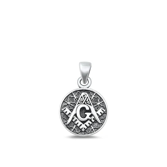 Masonic Freemason .925 Sterling Slver Pendant