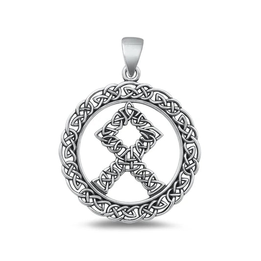 Othala Rune .925 Sterling Silver Pendant