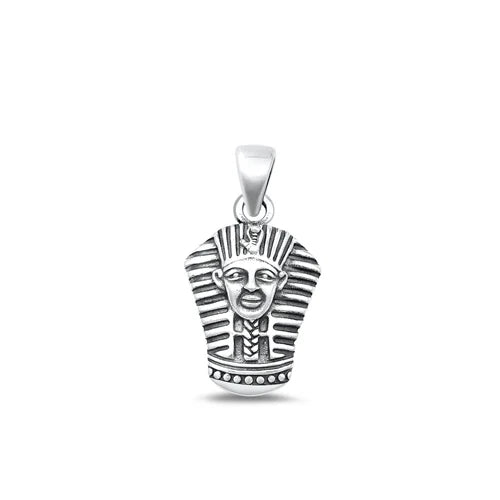 Pharaoh Bust .925 Sterling Silver Pendant