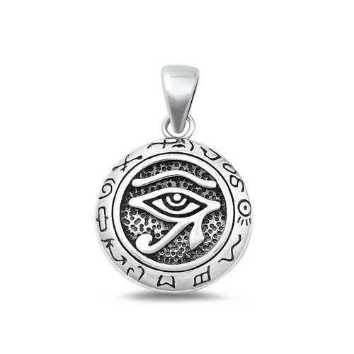Eye of Horus & Zodiac Signs Amulet .925 Sterling Pendant