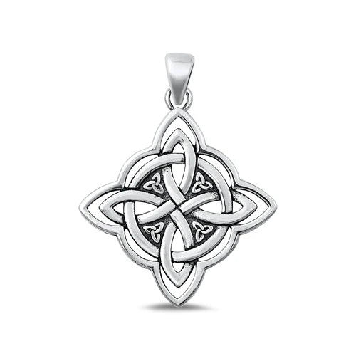Triquetra Witches Knot .925 Sterling Silver Pendant