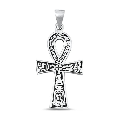 Ankh Hieroglyph .925 Sterling Silver Pendant