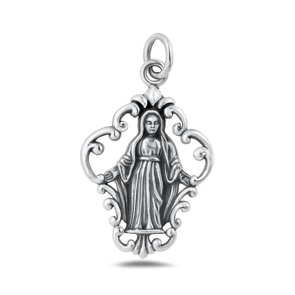 Virgin Mary .925 Sterling Silver Pendant