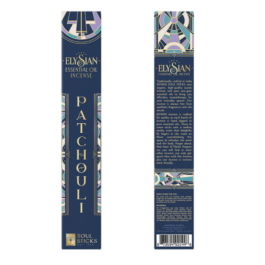 Elysian Patchouli Essential Oil Incense Sticks