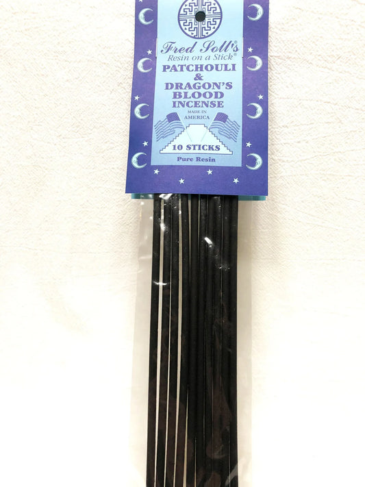 Patchouli & Dragon’s Blood Pure Resin Incense 10 Sticks Per Pack