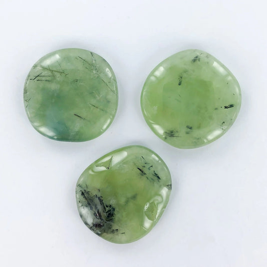 Prehnite Epidote Smooth Stone 35-45mm