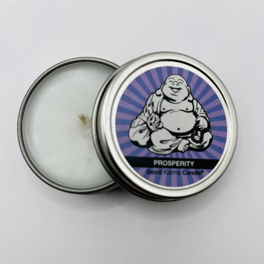 Prosperity Buddha Laughing ( Moon Flower) Good Karma Candle - 4oz